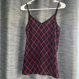 Express - Black and Pink Camisole w/ Adjustable Straps - Size Medium M
